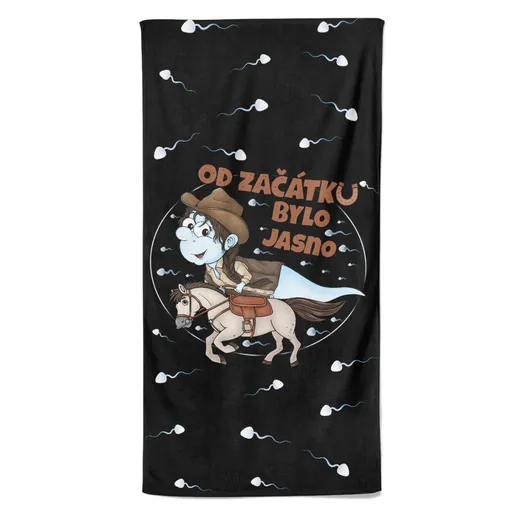 Osuška Koňařská spermie – žena (Velikost osušky: 70x140cm)