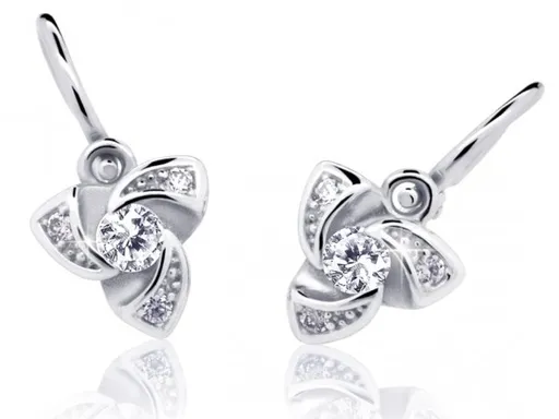 Cutie Jewellery Dětské náušnice z bílého zlata C2203-10-X-2 bílá