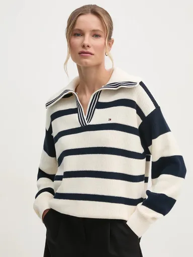 Tommy Hilfiger dámský pruhovaný svetr WW0WW44451 S