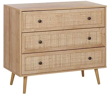 Komoda se 3 zásuvkami světlé dřevo PONCA, 260777 (beliani_260777)