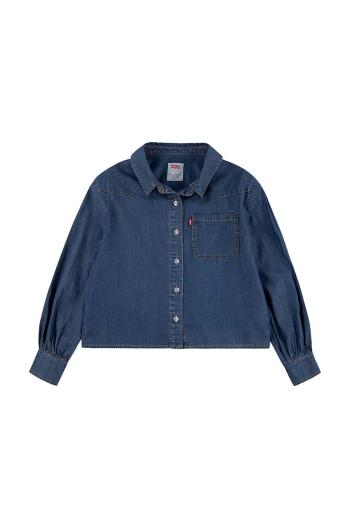 Košile Levi's L/S WESTERN DENIM SHIRT modrá barva, 3EL063