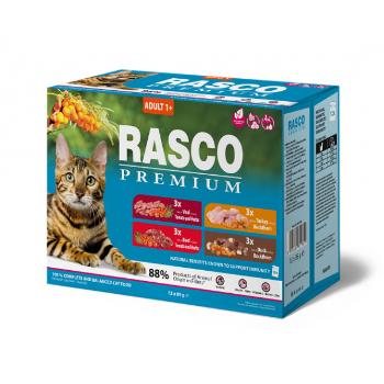 Kapsičky Rasco Premium Cat Adult Multipack 12x85g