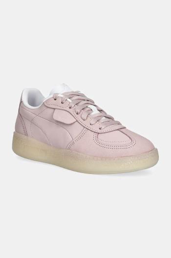 Semišové sneakers boty Puma Palermo Moda Elevated Wns růžová barva, 398527