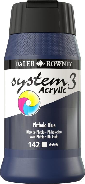 Daler Rowney System3 Akrylová barva Phthalo Blue 500 ml 1 ks