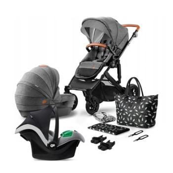 Kinderkraft kombinovaný kočárek PRIME 2 3v1 2023 Shadow Grey