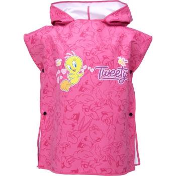 Warner Bros TWEETY PONCHO S Gyerek poncsó gyorsan száradó anyagból, rózsaszín, méret