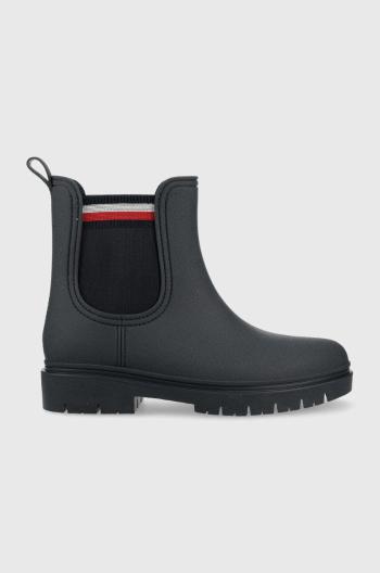 Holínky Tommy Hilfiger Rain Boot Ankle Elastic dámské, tmavomodrá barva