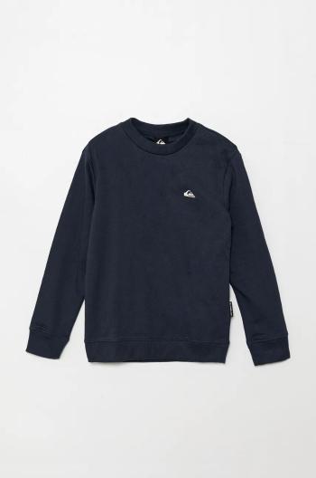 Dětská mikina Quiksilver BASIC CREW tmavomodrá barva, hladká, EQBFT03891