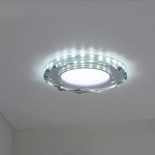 Stropní bodové světlo Ssp-25 Ch/Tr+Wh 8W LED 230V prstencové LED bílé