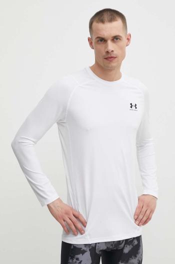 Tréninkové tričko s dlouhým rukávem Under Armour bílá barva, 1361506