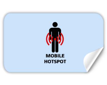 Samolepky obdelník Mobile Hotspot