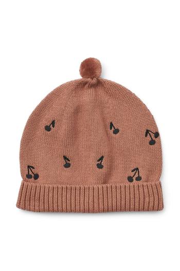 Dětská bavlněná čepice Liewood Aster Beanie růžová barva, LW19416