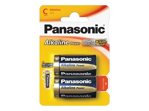 Baterie C (R14) alkalická PANASONIC Alkaline Power 2ks / blistr - rozbaleno - bez originálního obalu