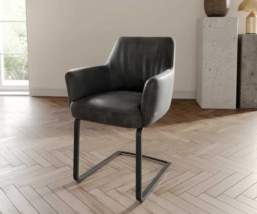 Jídelní židle Xana-Flex s područkami konzolová podnož plochá