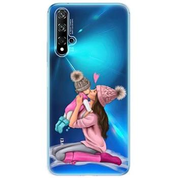 iSaprio Kissing Mom - Brunette and Girl pro Huawei Nova 5T (kmbrugirl-TPU3-Nov5T)