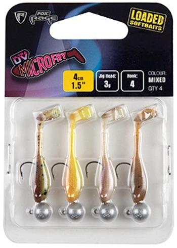 Fox rage gumová nástraha ultra uv micro fry loaded lure pack 4 cm