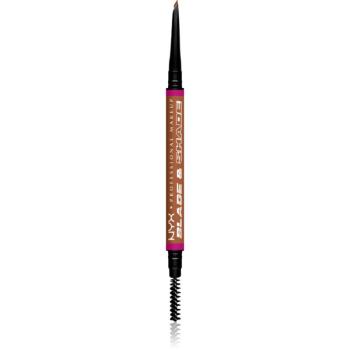 NYX Professional Makeup Blade & Shade tužka na obočí s kartáčkem odstín 05 Auburn g