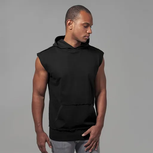 Urban Classics Open Edge Sleeveless Hoody black - S