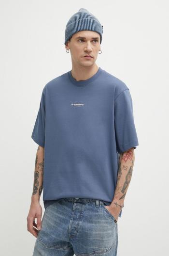 Bavlněné tričko G-Star Raw tmavomodrá barva, s aplikací