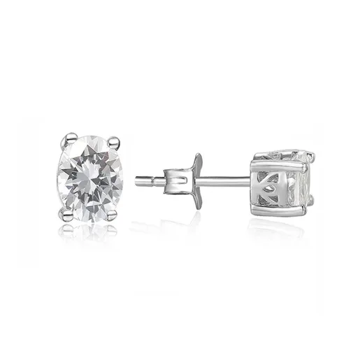 MOISS Třpytivé peckové náušnice se zirkony E0002703