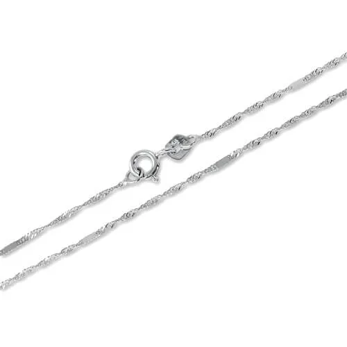 Soliter Řetízek z bílého zlata Lambáda s destičkami 42 cm 271 115 00248 07