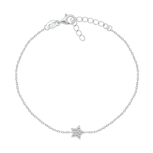 Brilio Silver Hravý stříbrný náramek s hvězdičkou BR10W