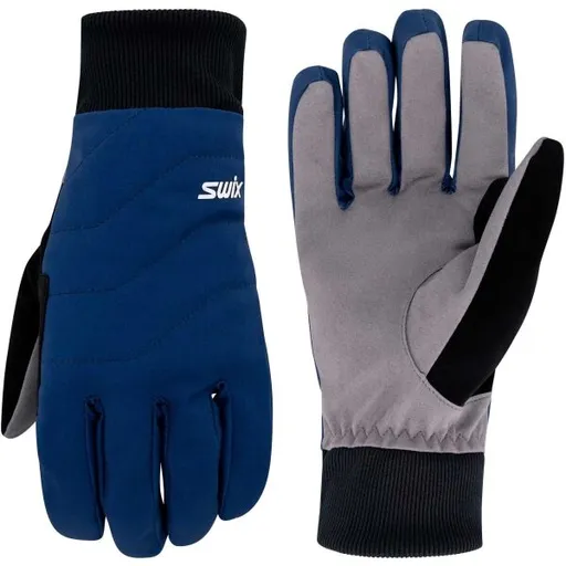 Swix TUR SOFTSHELL GLOVE Lyžařské rukavice, modrá, velikost