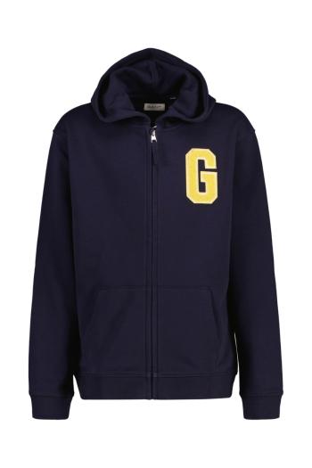 MIKINA GANT RELAXED FULL ZIP SWEAT HOODIE EVENING BLUE