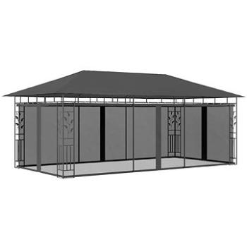  Altán s moskytiérou 6 x 3 x 2,73 m antracitový (47974)