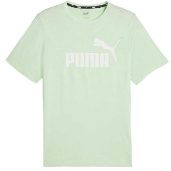 Puma ESSENTIALS LOGO Pánské triko, světle zelená, velikost