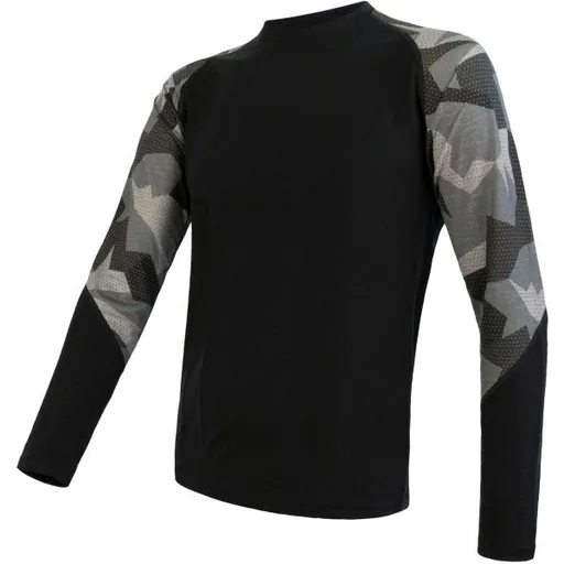 Sensor MERINO IMPRESS Pánské funkční triko, černá, velikost XXL