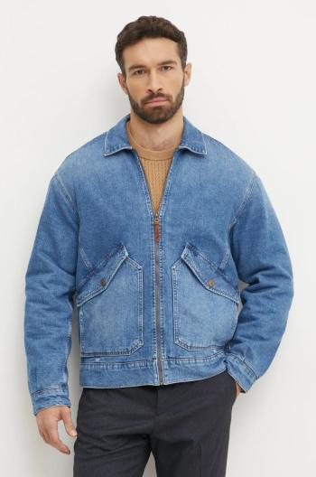 Džínová bunda Pepe Jeans EMMETT AZURE pánská, modrá barva, přechodná, oversize, PM403072