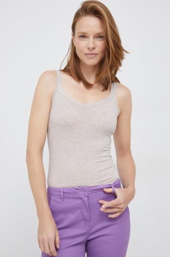 Top United Colors of Benetton dámsky, béžová farba,