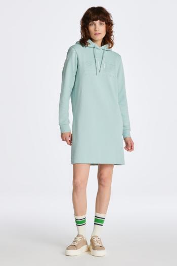 MIKINOVÉ ŠATY GANT REG TONAL SHIELD DRESS IBIZA BLUE