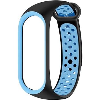 Eternico Sporty pro Xiaomi Mi band 5 / 6 / 7 solid black and blue (APW-XMI7SP-SBB)