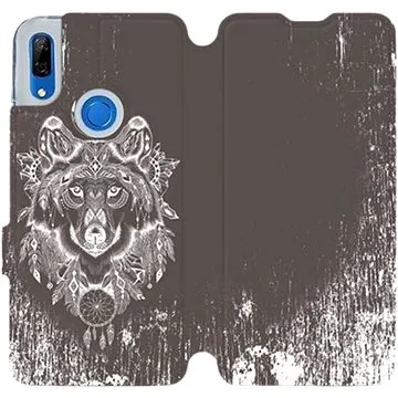 Flipové pouzdro na mobil Huawei P Smart Z - V064P Vlk a lapač snů (5903226940325)