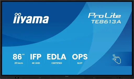 86" iiyama TE8613A-B1AG:IPS,4K,40P,EDLA