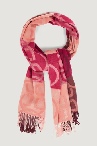 ŠÁLA GANT MONOGRAM WOOL SCARF PLUM WINE