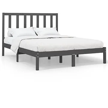 Rám postele šedý masivní dřevo 120 × 200 cm, 3106765 (3106765)
