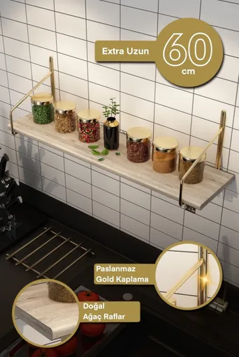 Nástěnná police Duvar Rafı 60 cm Extra