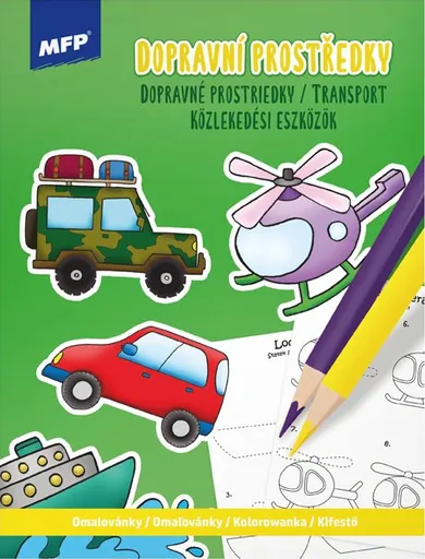 Omalovánky MFP A4 Dopravní prostředky 210x276mm/32