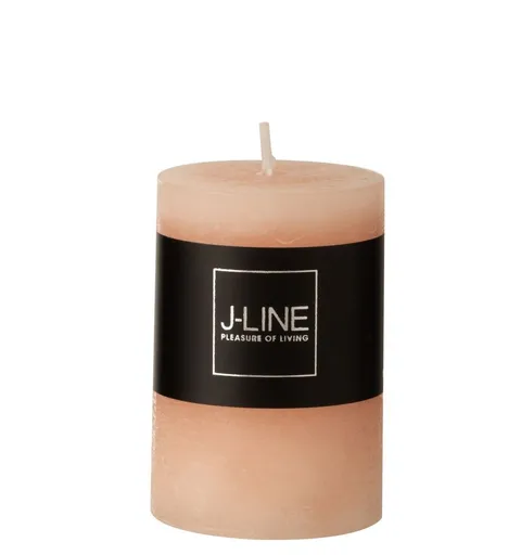 Broskvová nevonná svíčka Peach - Ø  5*8 cm/18h J-Line by Jolipa
