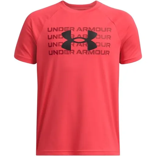 Under Armour TECH LOGO Chlapecké triko, červená, velikost M