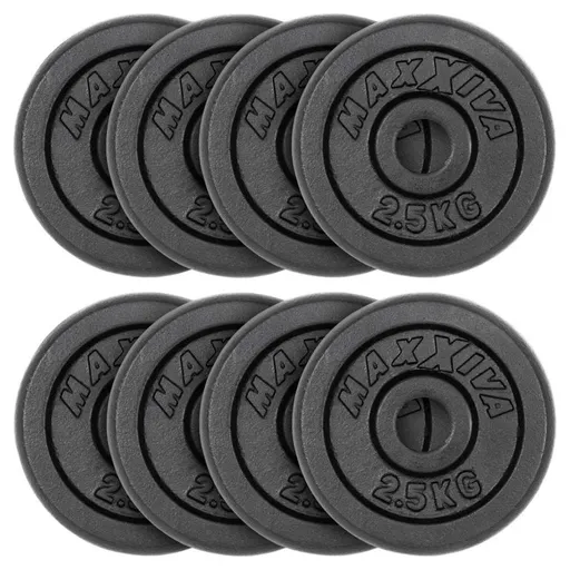 MAXXIVA® 81955 MAXXIVA Sada 8 závaží na činky celkem 20 kg, litina, černá