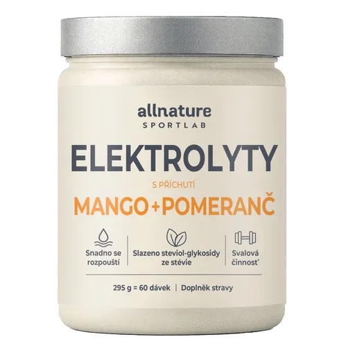 Allnature Sportlab Elektrolyty mango + pomeranč 295 g