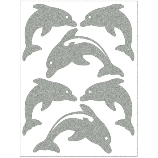 Reflexní nažehlovací motivy delfín