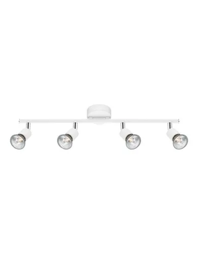 Nova Luce Moderní stropní lišta Base se čtyřmi nastavitelnými spoty - 4 x 50 W, bílá NV 661004