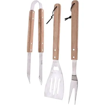 PROGARDEN Grilovací nářadí sada 3ks VAGGAN BBQ dřevo/nerez (KO-YL7900880)