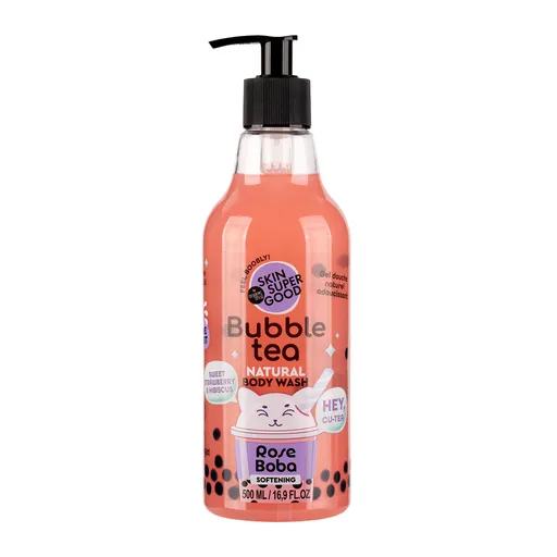 Organic Shop Zjemňující sprchový gel Bubble Tea Rose Boba (Body Wash) 500 ml