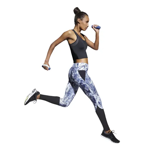 Dámské sportovní legíny BAS BLACK Trixi modro-černá L